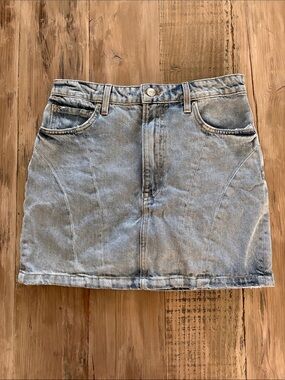 GRLFRND Light Blue Denim Mini Skirt